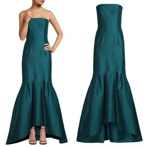 Sachin + Babi Teal Strapless Gown
